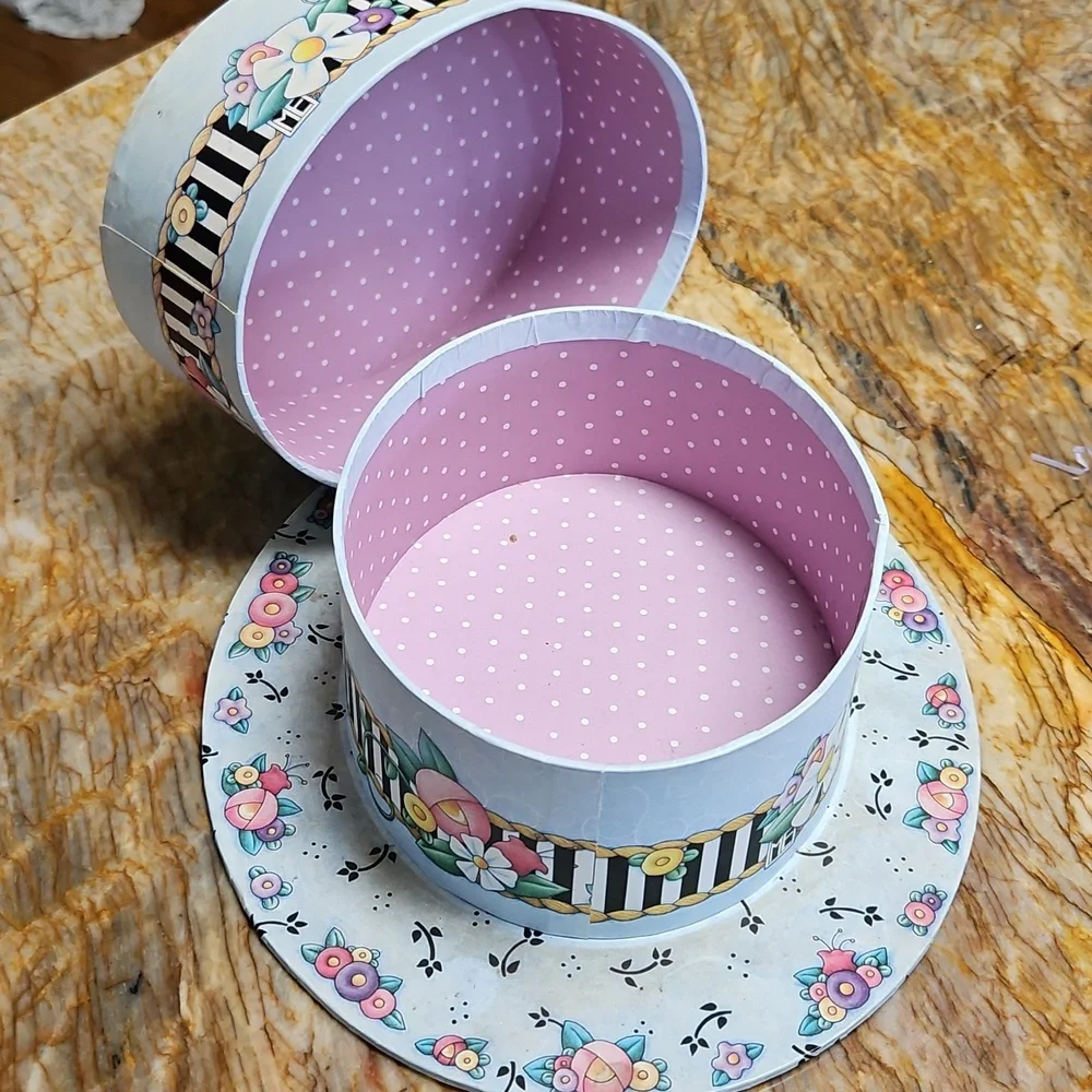 MARY ENGELBREIT Floral Decorative Box with Lid